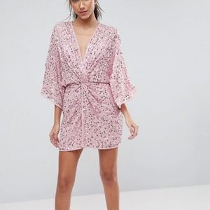 Asos sequin kimono dress
